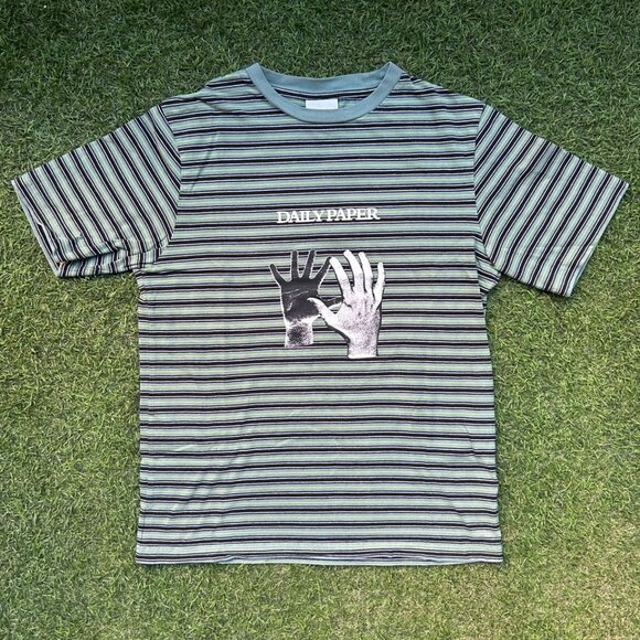 Striped DAILY PAPER t-shirt - Picture 1 of 10